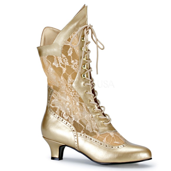 low heel victorian boots
